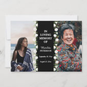 Viering van het leven toen en nu 2 foto begrafenis kaart (Voorkant)