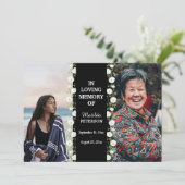 Viering van het leven toen en nu 2 foto begrafenis kaart (Staand voorkant)