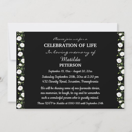 Viering van het leven toen en nu 2 foto begrafenis kaart (Achterkant)