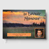 Viering van het leven Tranquil Sunset Custom Photo Gastenboek (Voorkant)