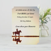 Viering van het leven Uitnodigen met Paardrijden Kaart (Staand voorkant)