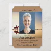 Viering van het leven Uitnodigen met Paardrijden Kaart (Achterkant)