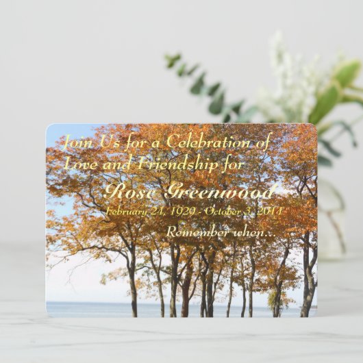 Viering van het leven - Uitnodiging (Staand voorkant)