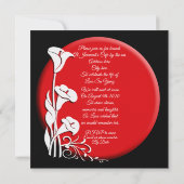 Viering van het leven Uitnodiging Aziatische Lelie (Achterkant)