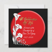 Viering van het leven Uitnodiging Aziatische Lelie (Voorkant)