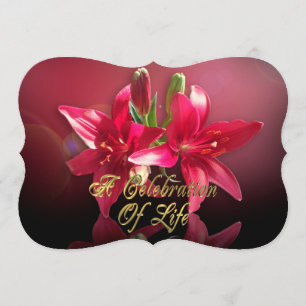 Viering van het leven Uitnodiging Aziatische Lelie