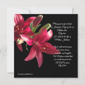 Viering van het leven Uitnodiging Aziatische Lelie (Achterkant)