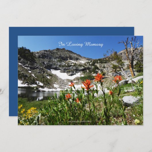 Viering van het Leven Uitnodiging, Bergen, Meer Kaart (Voorkant / Achterkant)