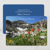 Viering van het Leven Uitnodiging, Bergen, Meer Kaart (Voorkant / Achterkant)