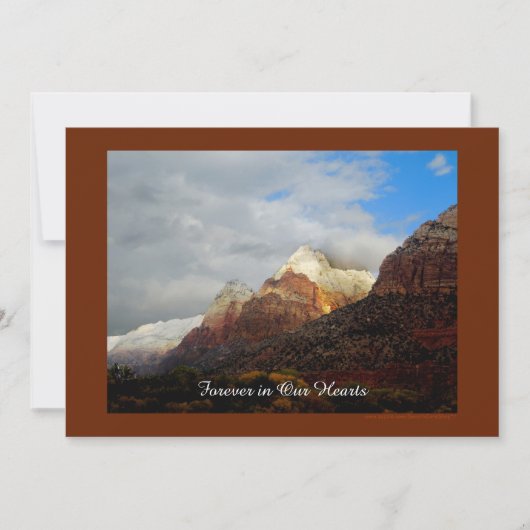 Viering van het Leven Uitnodiging, Bergen, Wolken Kaart (Voorkant)