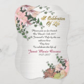 Viering van het leven Uitnodiging bloemen en Ivy (Voorkant / Achterkant)