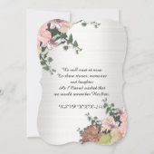 Viering van het leven Uitnodiging bloemen en Ivy (Achterkant)