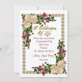 Viering van het leven Uitnodiging bloemenfeest lij