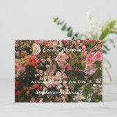 Viering van het leven Uitnodiging Boho Chic Floral (Staand voorkant)