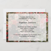 Viering van het leven Uitnodiging Boho Chic Floral (Achterkant)