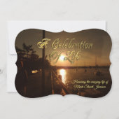 Viering van het leven uitnodiging boten in de have (Voorkant)