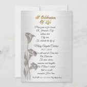 Viering van het leven Uitnodiging Calla lilies (Voorkant)