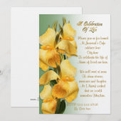 Viering van het leven Uitnodiging Canna lelies (Voorkant / Achterkant)