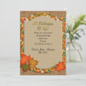 Viering van het leven Uitnodiging Herfst thema (Staand voorkant)