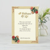 Viering van het leven Uitnodiging  hibiscus (Staand voorkant)