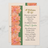 Viering van het leven Uitnodiging hibiscus (Voorkant / Achterkant)