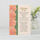 Viering van het leven Uitnodiging hibiscus (Staand voorkant)