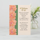 Viering van het leven Uitnodiging hibiscus (Staand voorkant)