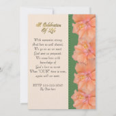Viering van het leven Uitnodiging hibiscus (Achterkant)