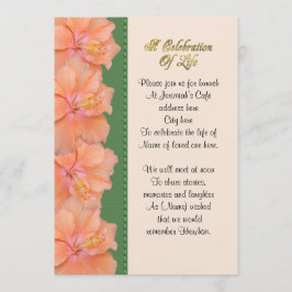 Viering van het leven Uitnodiging hibiscus