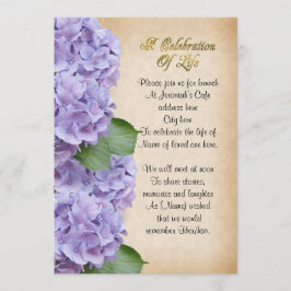 Viering van het leven Uitnodiging hortensia