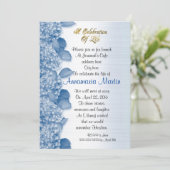 Viering van het leven Uitnodiging hortensia (Staand voorkant)
