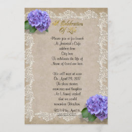 Viering van het leven Uitnodiging hortensia
