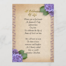 Viering van het leven Uitnodiging hortensia