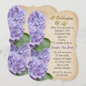 Viering van het leven Uitnodiging hortensia (Voorkant / Achterkant)