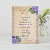 Viering van het leven Uitnodiging hortensia floral (Staand voorkant)