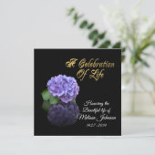 Viering van het leven Uitnodiging Hydrangea (Staand voorkant)