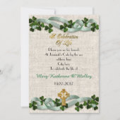 Viering van het leven Uitnodiging Iers Keltisch kr (Voorkant)