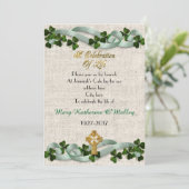 Viering van het leven Uitnodiging Iers Keltisch kr (Staand voorkant)