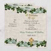 Viering van het leven Uitnodiging Iers Keltisch kr (Voorkant / Achterkant)