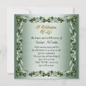 Viering van het leven Uitnodiging Ierse achtergron (Voorkant)