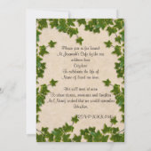 Viering van het leven Uitnodiging Ivy (Achterkant)