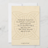 Viering van het leven Uitnodiging Keltische knoop  (Achterkant)