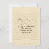 Viering van het leven Uitnodiging Keltische knoop  (Achterkant)