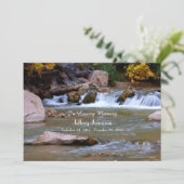 Viering van het leven Uitnodiging Kleine waterval (Staand voorkant)