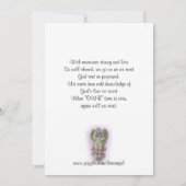 Viering van het leven Uitnodiging klimop en bloeme (Achterkant)