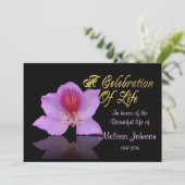 Viering van het leven Uitnodiging lavendelorchidee (Staand voorkant)