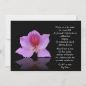 Viering van het leven Uitnodiging lavendelorchidee (Achterkant)