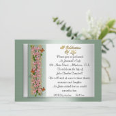 Viering van het leven Uitnodiging lelies (Staand voorkant)