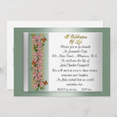 Viering van het leven Uitnodiging lelies (Voorkant / Achterkant)