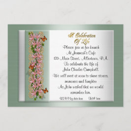 Viering van het leven Uitnodiging lelies